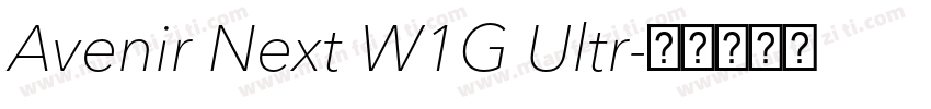 Avenir Next W1G Ultr字体转换